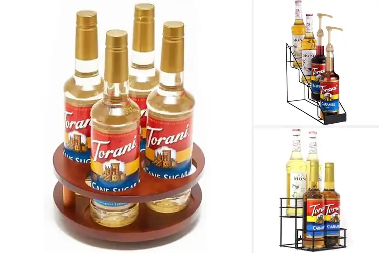 Detailed view of 10 Best 4-Bottle Coffee Syrup Organizers for a Tidy Counter