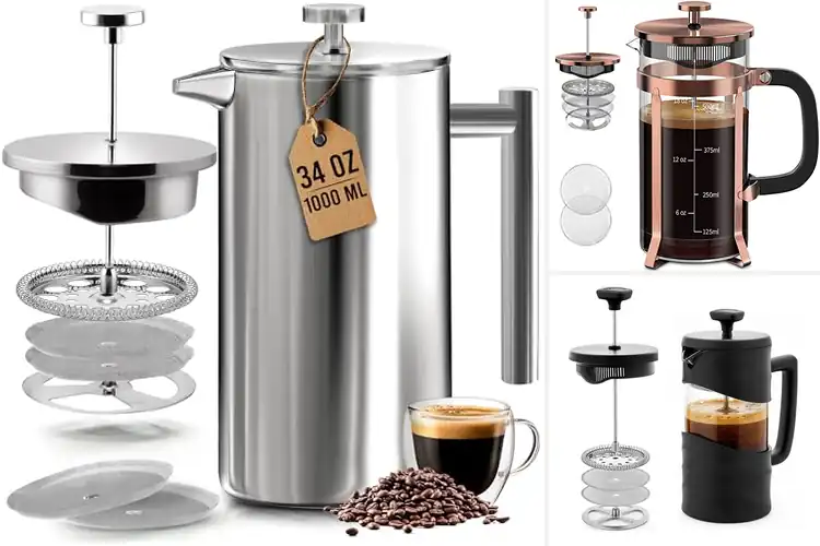 Detailed view of Best 4 Level Filtration French Press