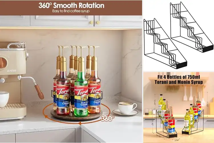 Detailed view of 9 Best Black Metal Coffee Syrup Racks for Stylish Organization