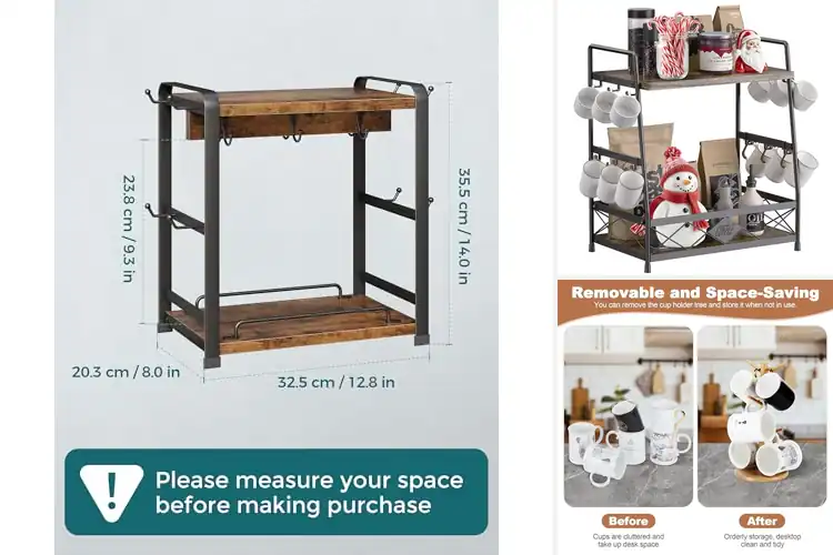 Detailed view of 10 Best Coffee Countertop Racks for a Chic, Tidy Space