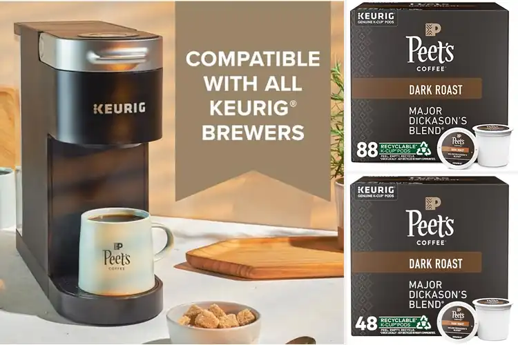 Detailed view of 10 Best Dark Roast Peet’s K-Cup Pods Major Dickason’s Blend