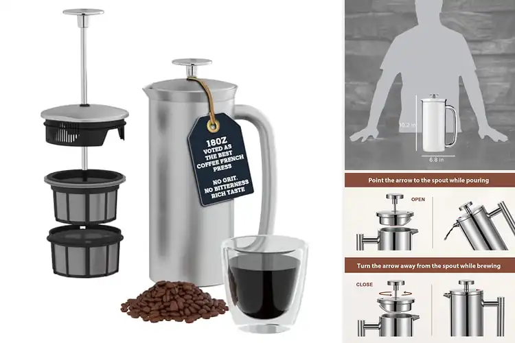 Detailed view of 10 Best French Press Alternatives for Bold, Smooth Brews