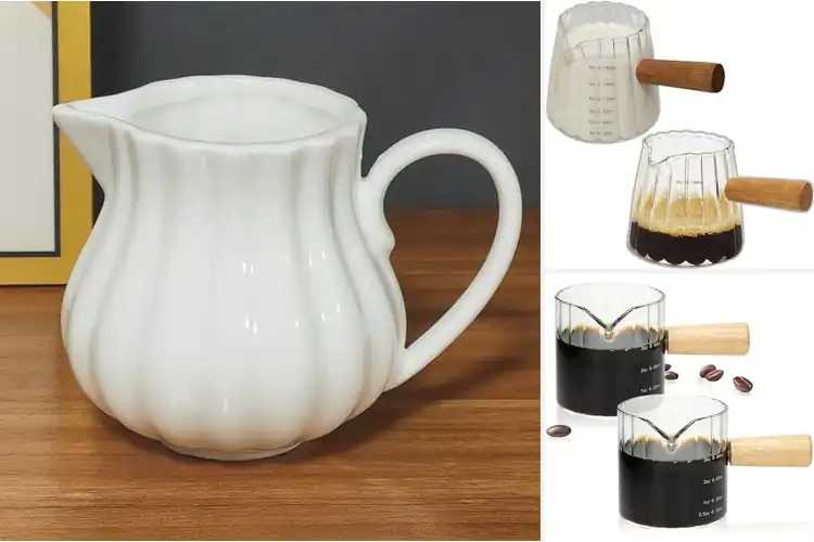 Detailed view of 7 Best Ribbed Milk Frothing Pitchers for Café-Style Foam