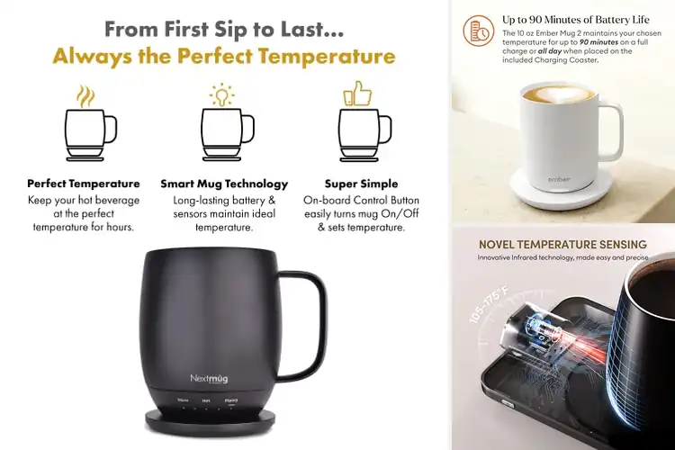 Detailed view of 10 Best Temperature-Controlled Mugs: Perfect Hot Drinks