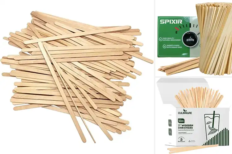 Detailed view of 10 Best Wooden Stirrers for Perfect Drink Mixing